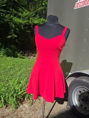 Almost Famous Red Sleeveless Fit-and-Flare Mini Dress